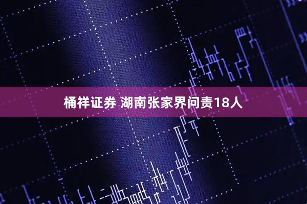 桶祥证券 湖南张家界问责18人