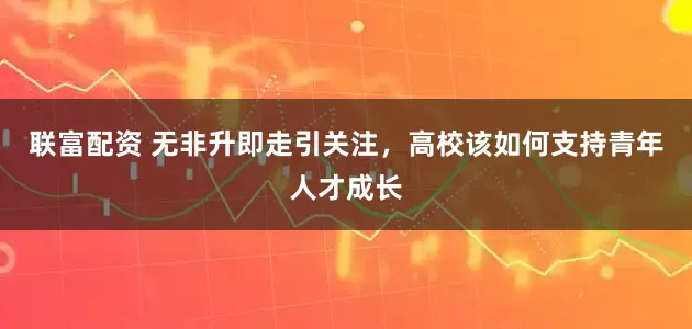 联富配资 无非升即走引关注，高校该如何支持青年人才成长